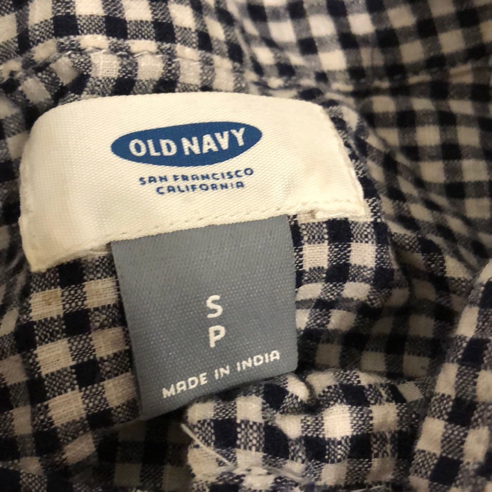 Checked Button Up Blouse - Picture 4 of 4